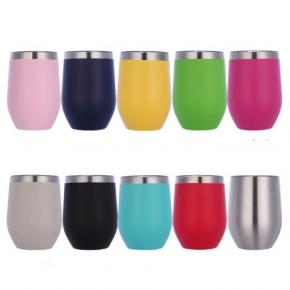 egg shape stainless steel insulated wine tumbler cups