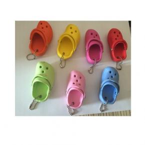 high quality EVA plastic small croc shoe keyring gift
