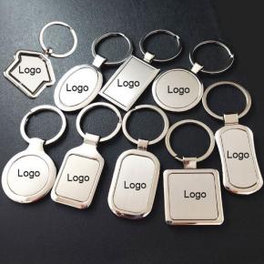 Stainless Steel Mirror Alloy Metal Keychain Home Keyring for Promotion gift