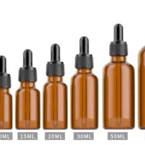 essential oil glass bottles brown color