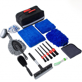 Wash cleaning kit with microfiber wash mitts tire brush detailing kit car clean accessories