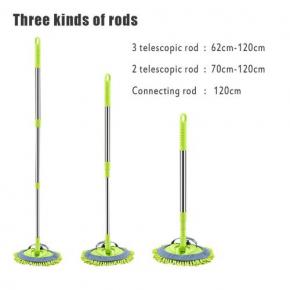 Telescopic Adjustable Rotating Multifunction Chenille Cleaning Long Handle Microfiber Car Wash Mop 
