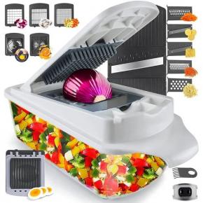 Combined Kitchen Set Slicer Vegetable Cutter - Hand Garlic Press Chopper - Kitchen Accessories