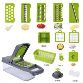 kitchen accessory 12 in 1 Onion gadgets mincer potato dicer spiralizer cutter hand held vegetable food chopper