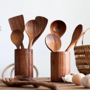 Wholesale Acacia Wooden Cooking Utensils Sets,home Kitchen Accessories