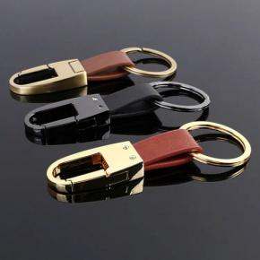 Fashion personalized Men Leather Key Chain Custom Creative Metal Keychain
