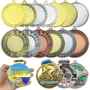 custom medals and trophies sublimation blank logo zinc alloy race gold award medal custom sports metal medal