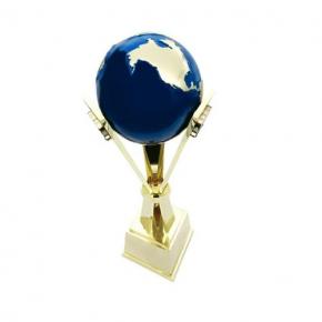 Customize the lowest price metal earth-friendly trophy bracket to hold up the earth trophy with ocean