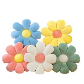 Newest Custom Daisy Flower Seat Cushion Cute Flower Shaped Throw Pillow Soft Stuffed Plush Flowers