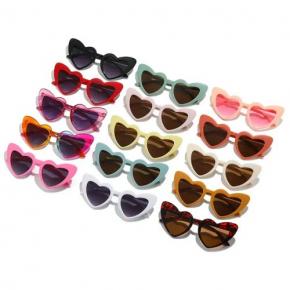 Fashion Design Pink Heart Shape Girls Sunglasses Kids Cute Love Heart Sunglasses