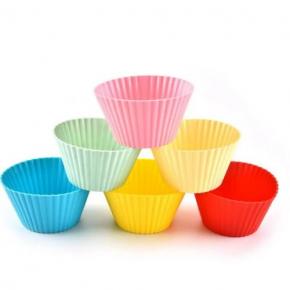Home Kitchen Cooking Supplies Cake Decorating Tools Silicone Cake Cup Round Shaped Muffin Cupcake Baking Molds