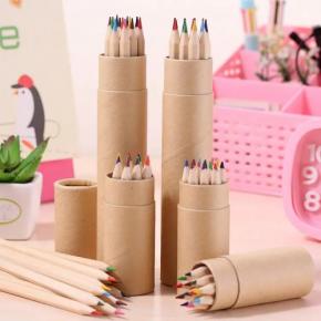 New stationery promotion high quality color pencils wholesale,12 colors mixed colored pencils