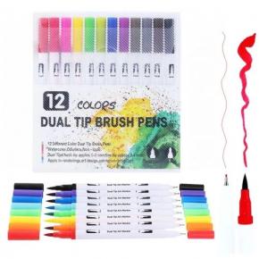 Colored dual tip fineliner drawing Painting Watercolor Art Marker tombow brush Pen