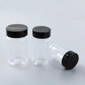 Hot selling flip top lid 100ml 200ml 250ml 300ml 500ml Spice Containers sauce and pepper bottle PET Spice Jars